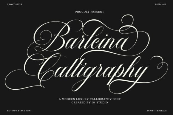 Barleina Calligraphy Font