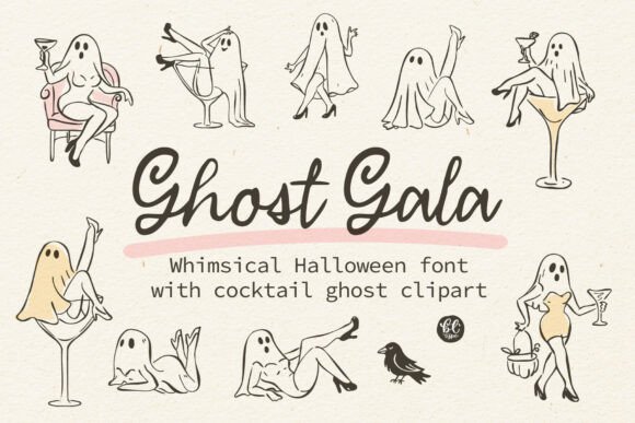 Ghost Gala Font & Clipart Bundle