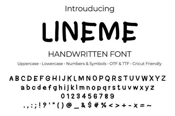 Lineme: A Handwritten Font for Creative Publishing