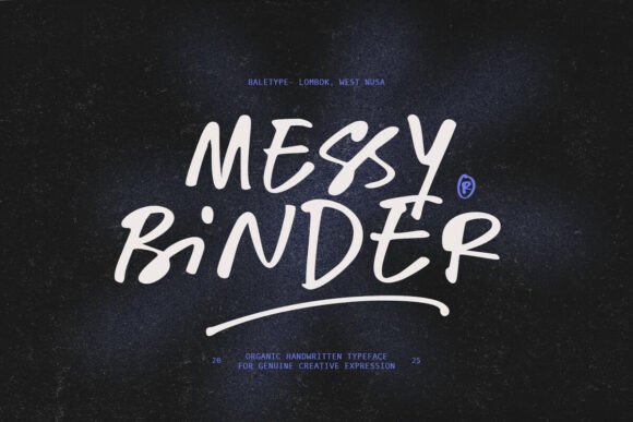 Messy Binder Font for Creative Design