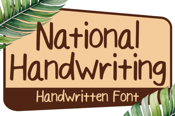 National Handwriting Font for Business