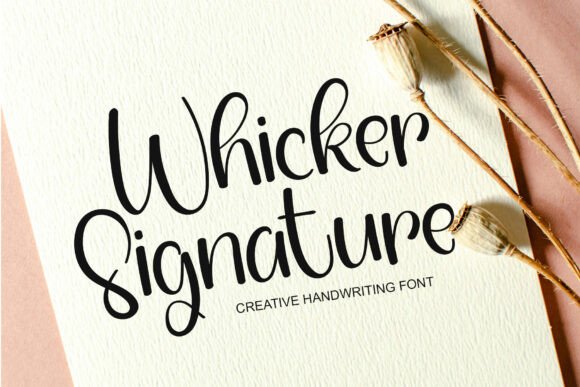 Whicker Signature Font for Creative Projects