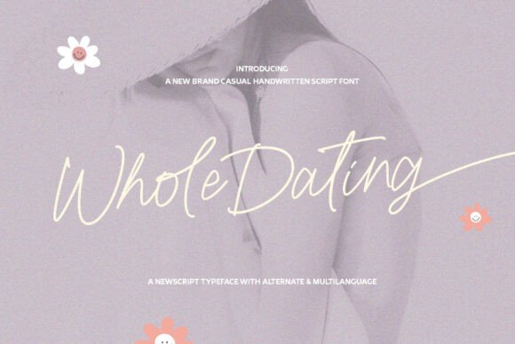Whole Dating Font for Creative Design